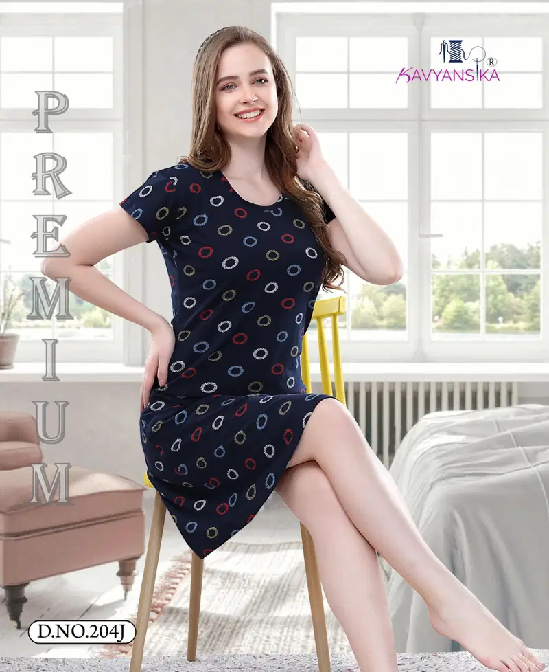 Kavyansika 204 Latest Hosiery Cotton Short Wear Night Collection